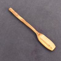 Cuchara de madera de albaricoquero, detalle de la pala