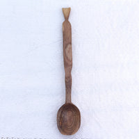 Cuchara de madera de naranjo, detalle del mango