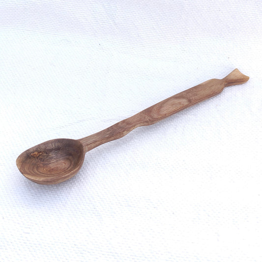 Cuchara de madera de naranjo, otro angulo