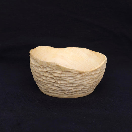 Cuenco de madera de algarrobo, vista del interior