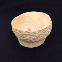 Cuenco de madera de algarrobo, vista del interior