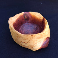 Cuenco de madera de juniperus, detalle de la veta