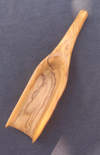 Pala de madera de olivo, detalle de la veta